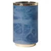 Vaso Borealis in alabastro blu e ottone lucido