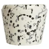 Vaso Cachepot in ceramica bianca e nera