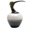 Vaso Canopo Ibis bianco e nero