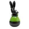Vaso Canopo Lepre nero e verde