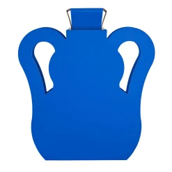 Vaso con coperchio e manici in pelle a onda edizione limitata OTTO blu Majorelle