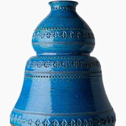 Vaso con Due Elementi Blu di Aldo Londi