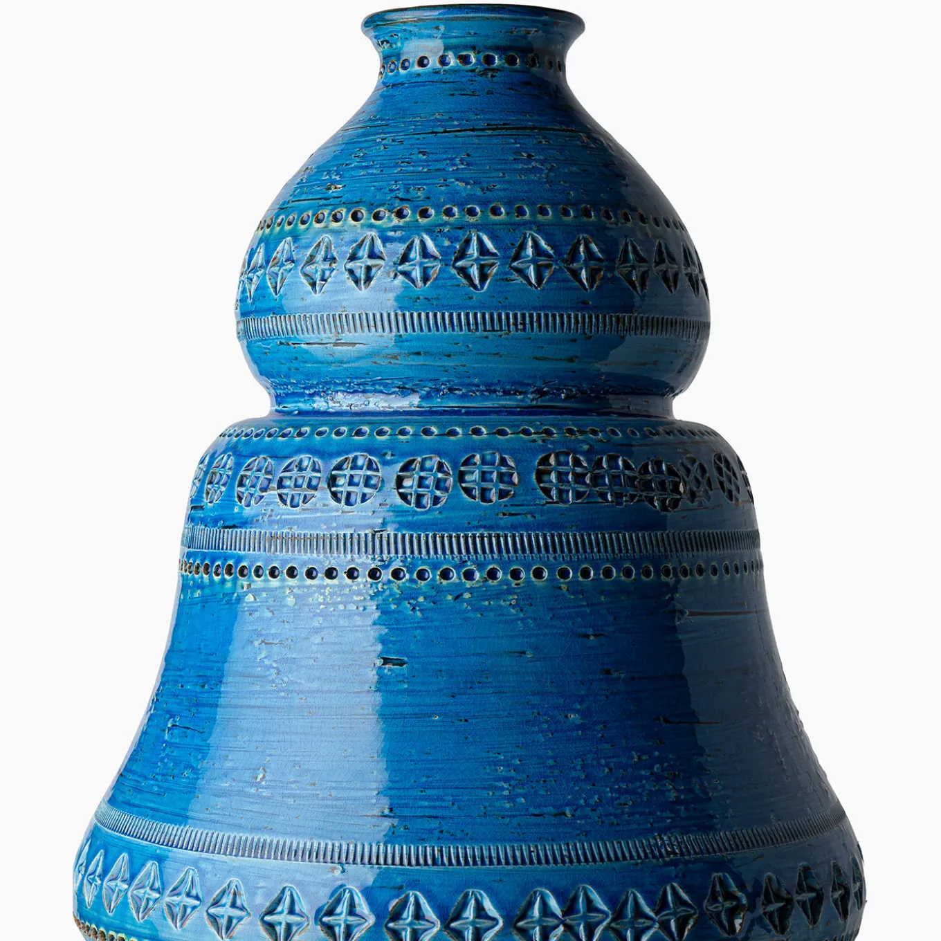 Vaso con Due Elementi Blu di Aldo Londi