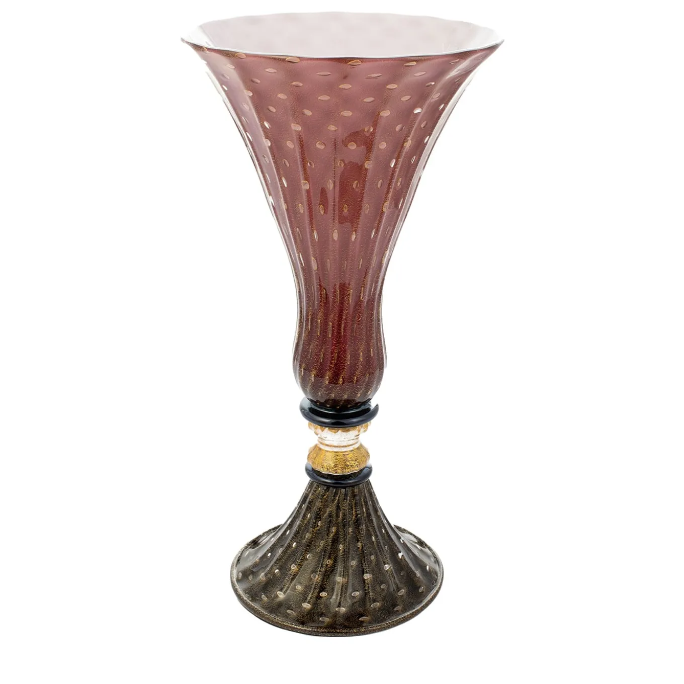 Vaso con piede in oro e rubino Stmtrub