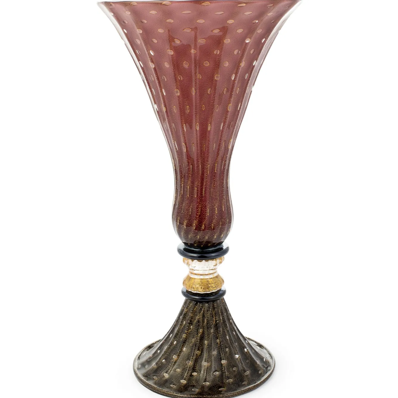 Vaso con piede in oro e rubino Stmtrub