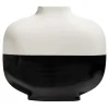 Vaso corto Palma Bianco e Nero