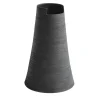 Vaso Cut Alto Nero Fumè in Ceramica