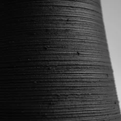 Vaso Cut Alto Nero Fumè in Ceramica