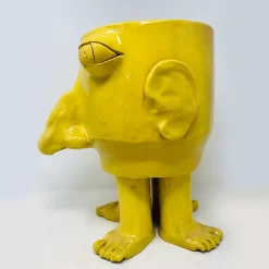 Vaso da fiori giallo medio Walking Head