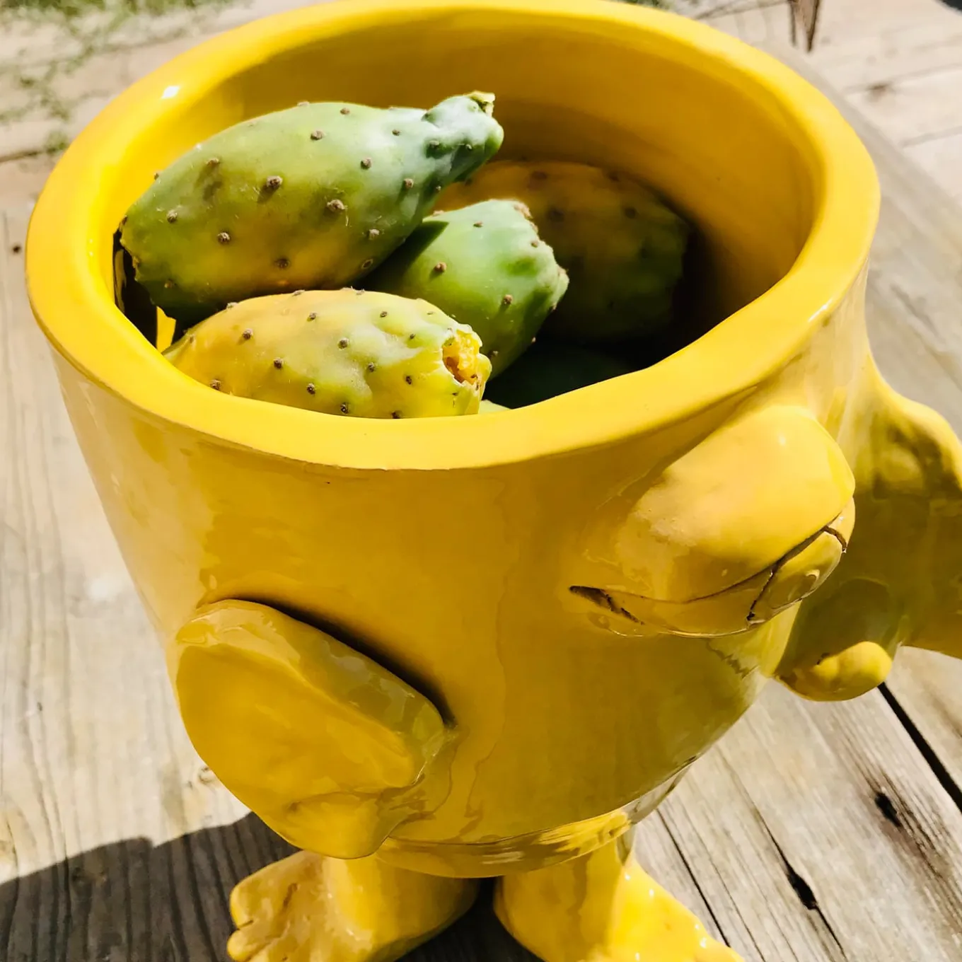 Vaso da fiori giallo medio Walking Head