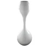 Vaso decorativo bianco lucido Clessidra