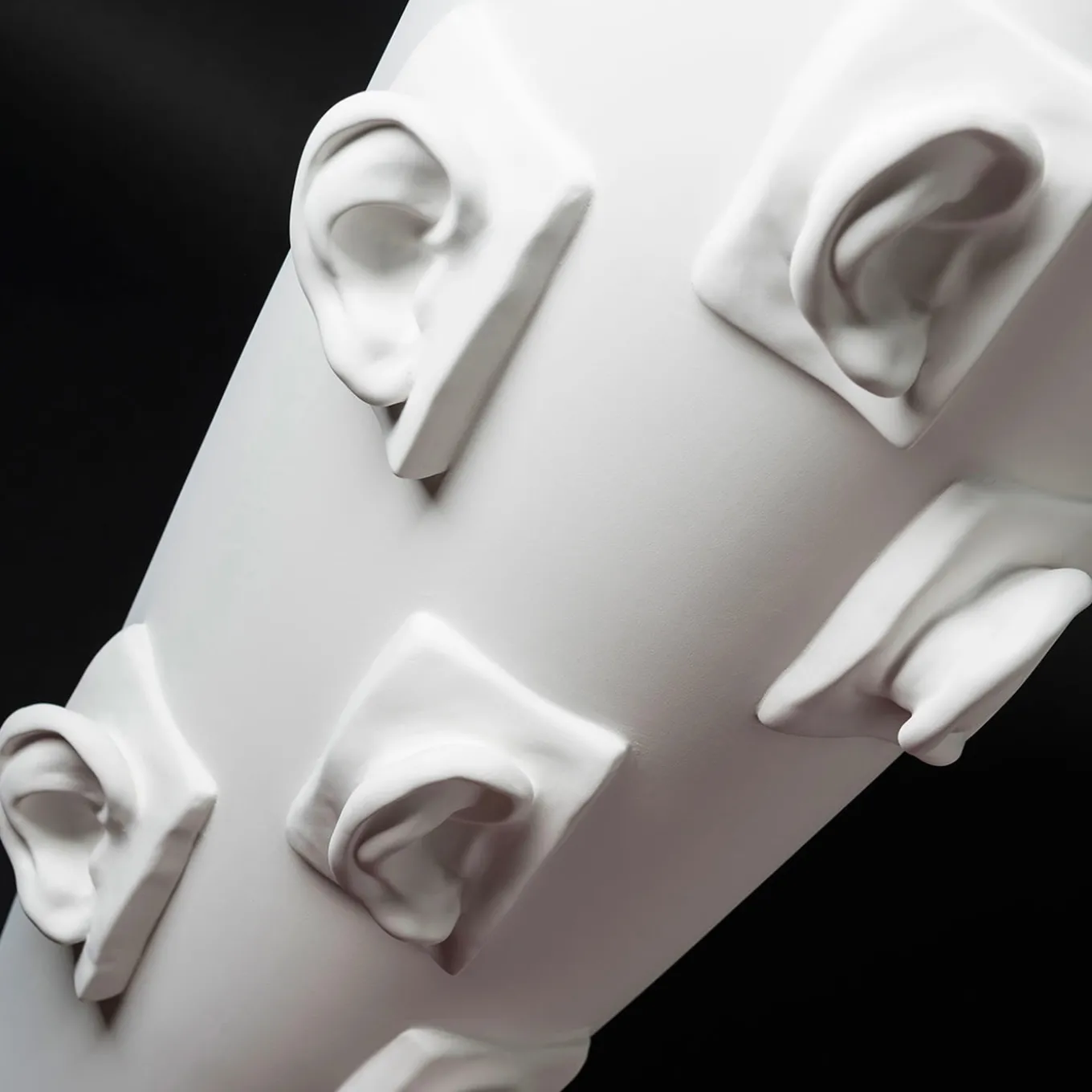 Vaso decorativo bianco Obice David's Ears