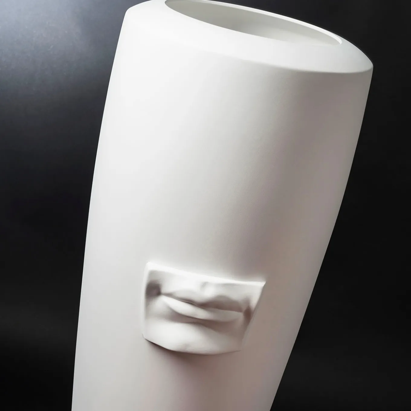 Vaso decorativo bianco Obice David's Mouth