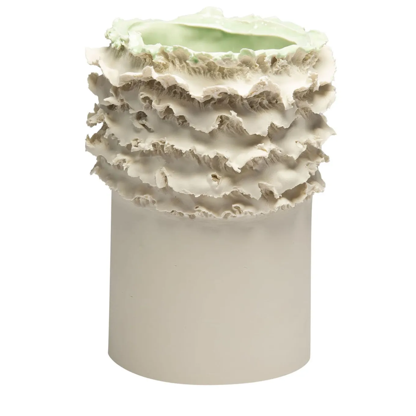 Vaso Decorativo Biscuit in Porcellana Verde Cristallo #2