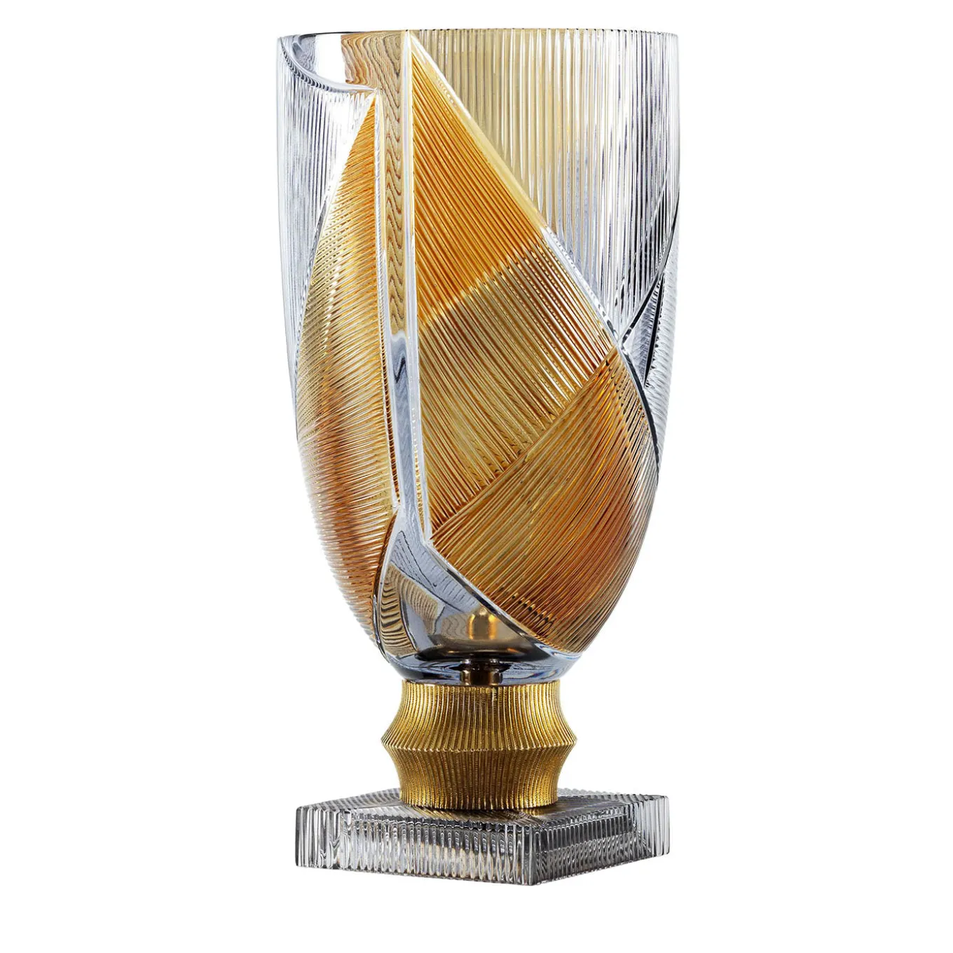 Vaso Decorativo in Cristallo Oro Piccolo Egeria