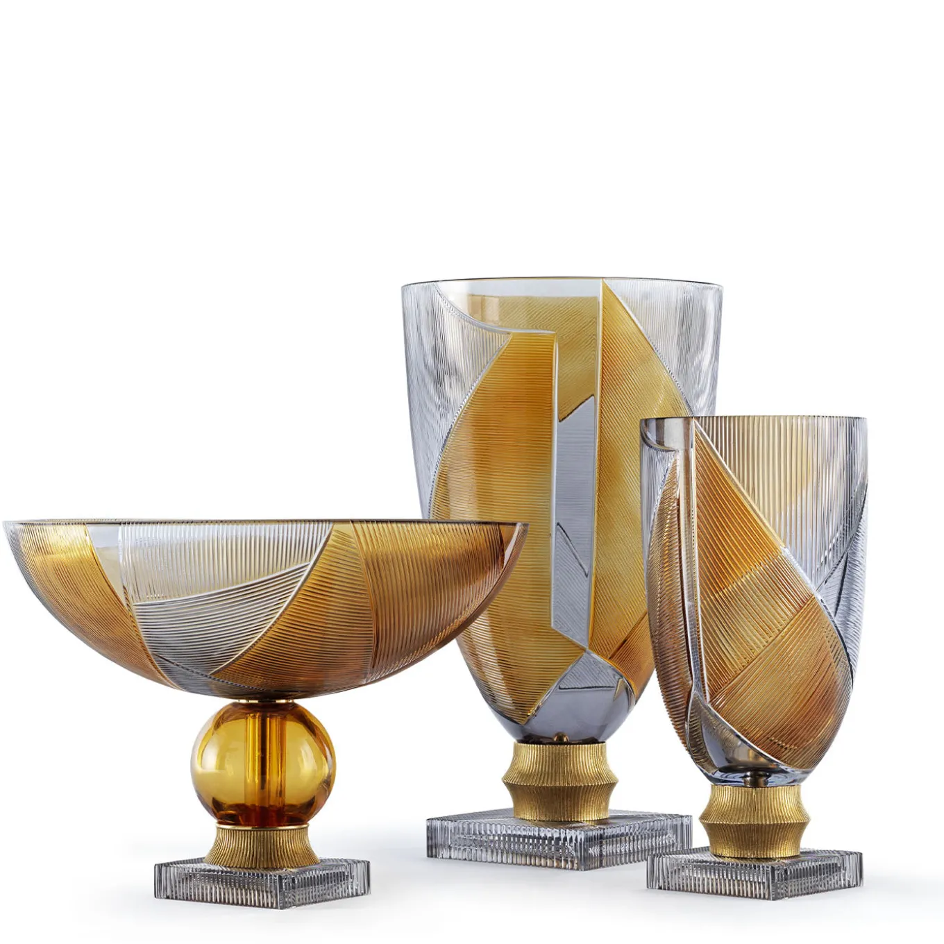 Vaso Decorativo in Cristallo Oro Piccolo Egeria