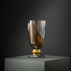 Vaso Decorativo in Cristallo Oro Piccolo Egeria