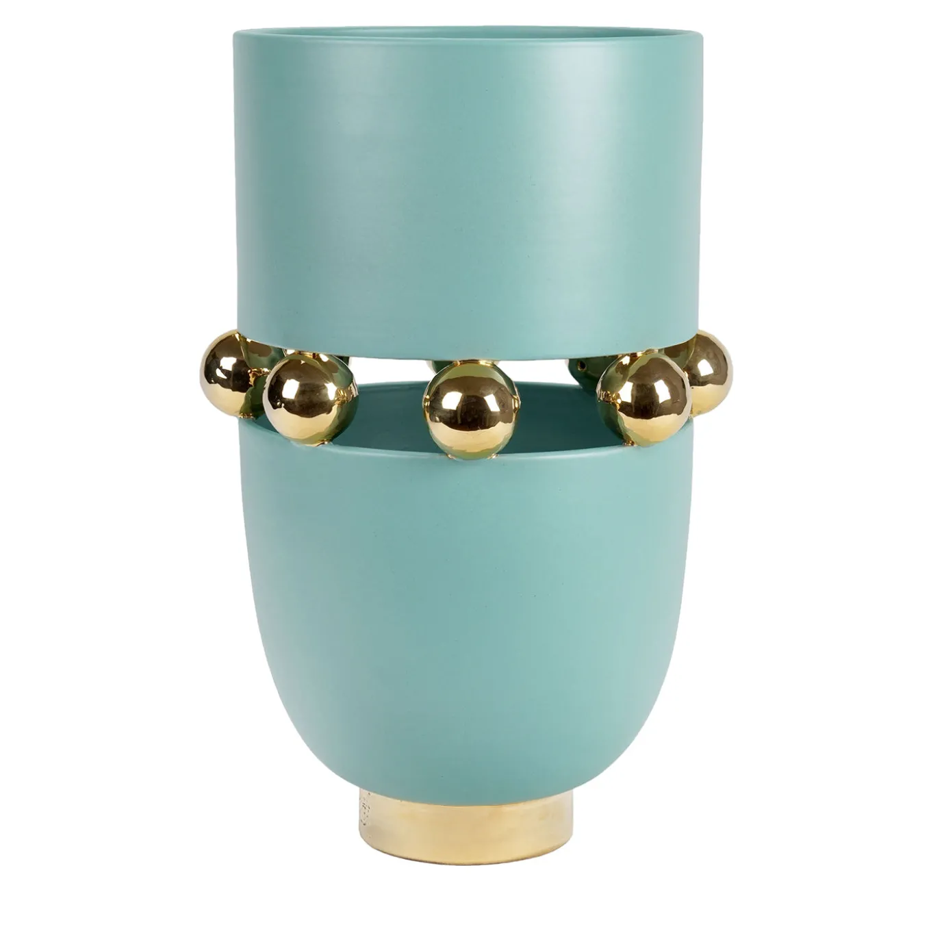 Vaso Decorativo Kósmos Aquamarine in Ceramica