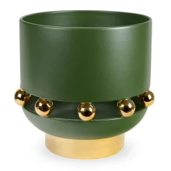 Vaso Decorativo Kósmos Grande in Ceramica Verde