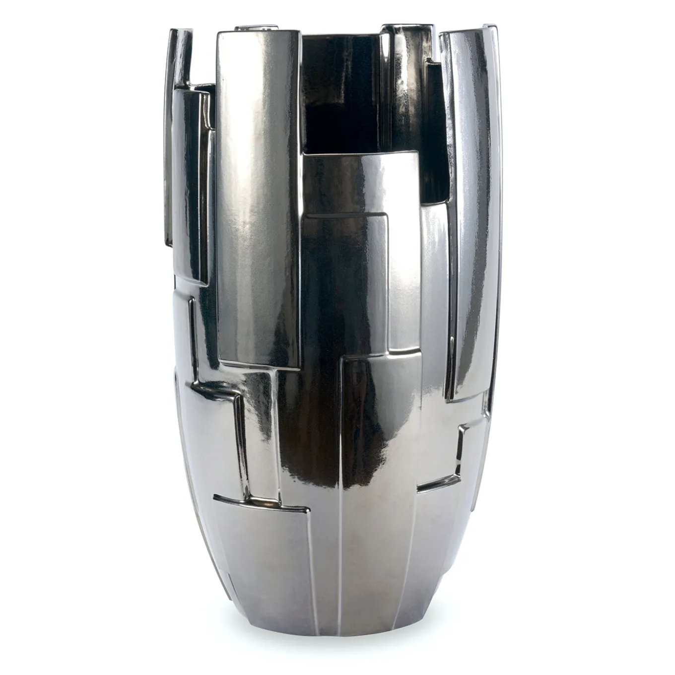 Vaso Decorativo Panoplia in Ceramica Titanio
