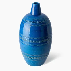 Vaso Decorativo Uovo Blu di Aldo Londi