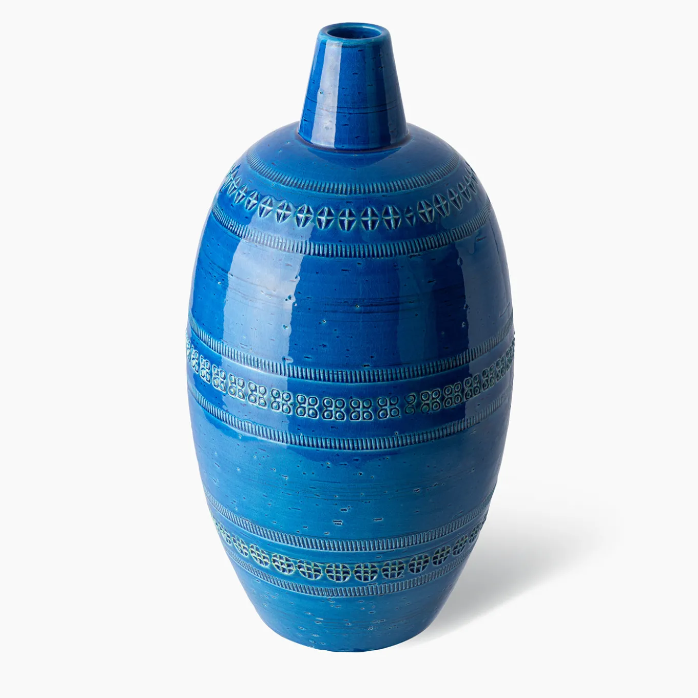 Vaso Decorativo Uovo Blu di Aldo Londi