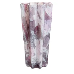 Vaso di vetro a secchiello rosa