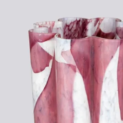 Vaso di vetro a secchiello viola