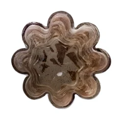 Vaso di vetro a secchiello viola