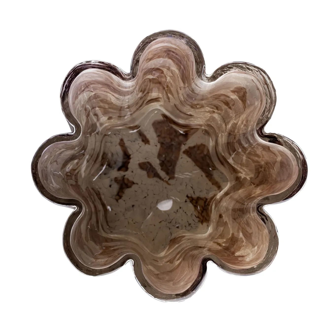 Vaso di vetro a secchiello viola
