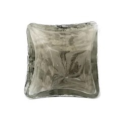 Vaso di vetro grigio a secchiello