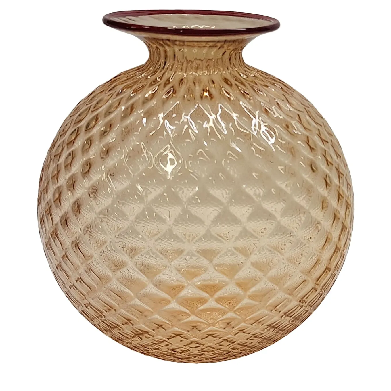 Vaso di vetro rotondo medio giallo paglierino Balloton