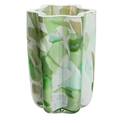 Vaso di vetro verde a secchiello