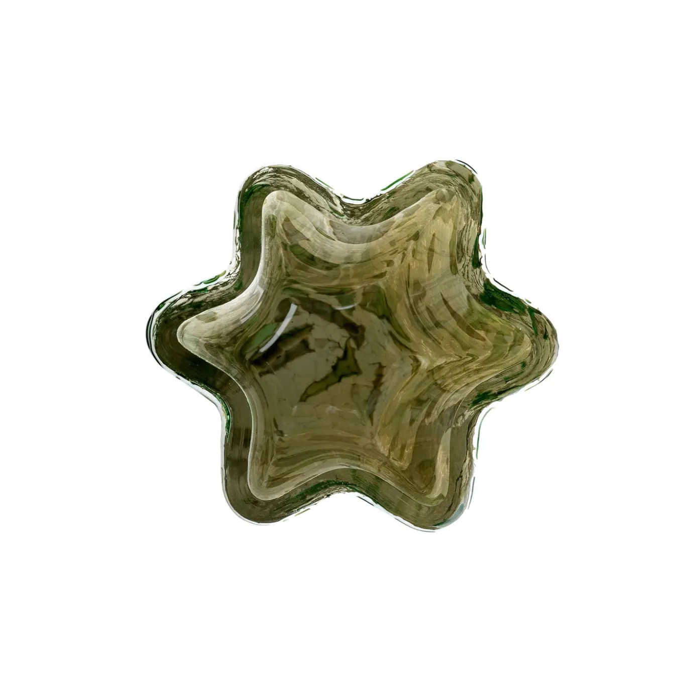 Vaso di vetro verde a secchiello