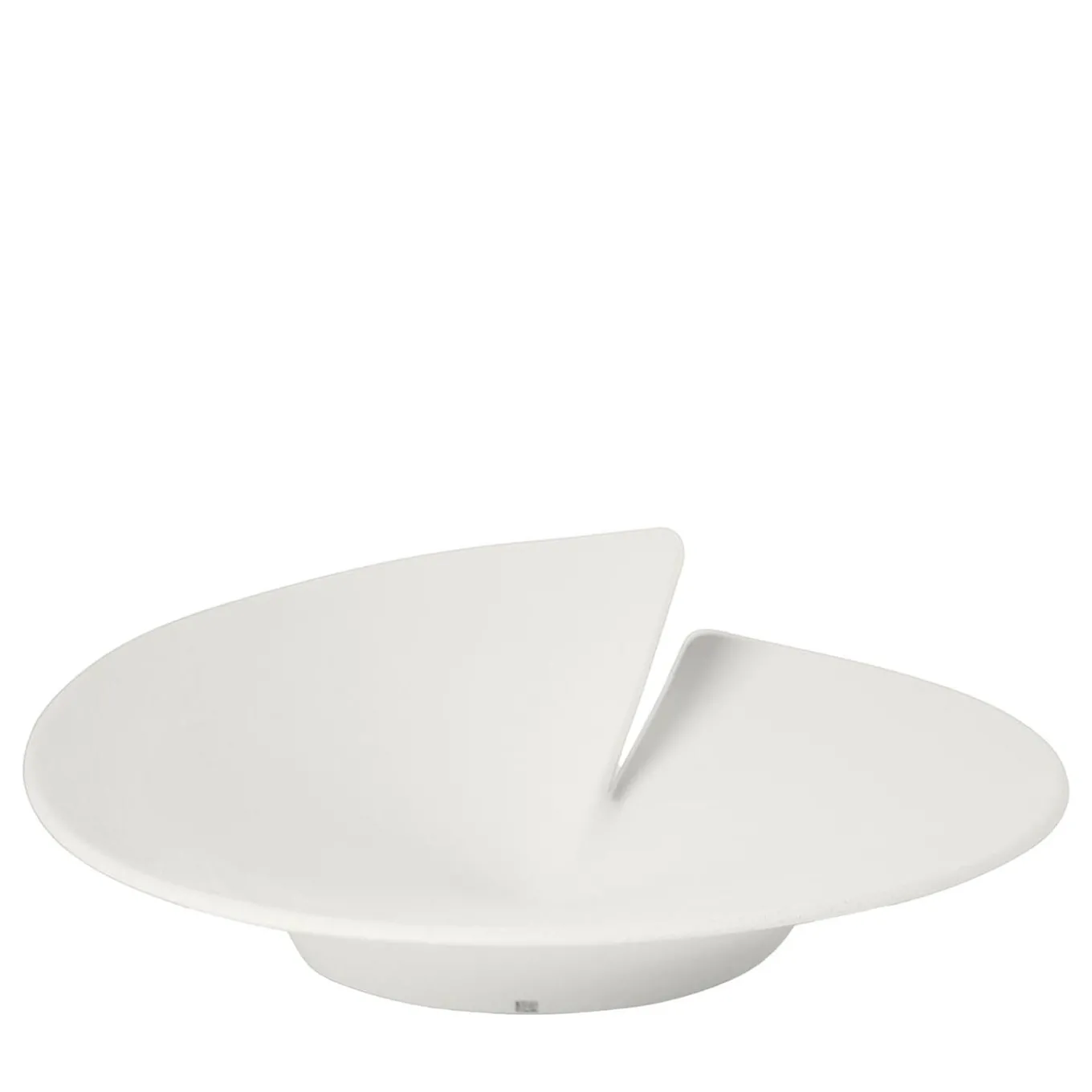 Vaso e centrotavola in ceramica bianca Elica