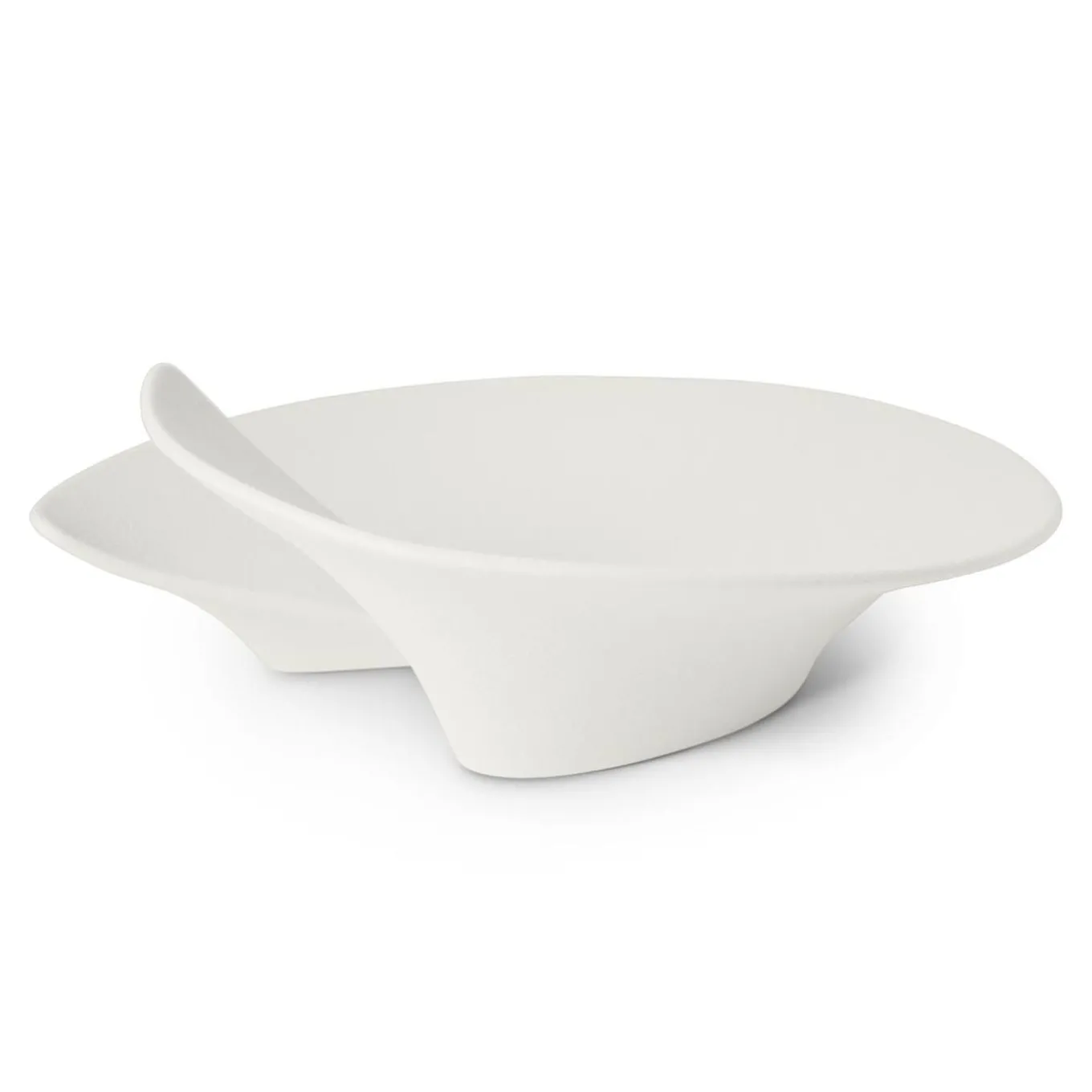 Vaso e centrotavola in ceramica bianca Elica