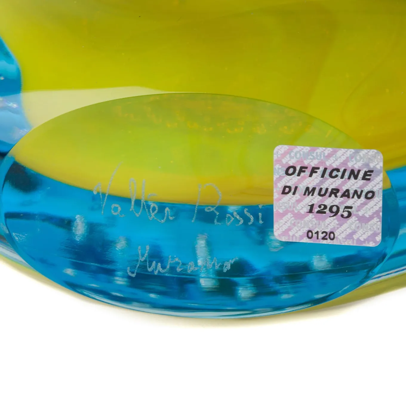 Vaso giallo e azzurro Vrmbicolr