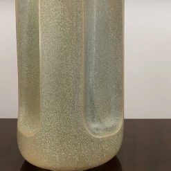 Vaso Giuseppe Bruma in ceramica smaltata verde opaco
