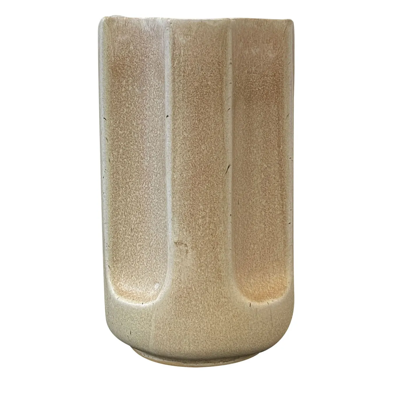 Vaso Giuseppe Grano in ceramica smaltata beige opaco