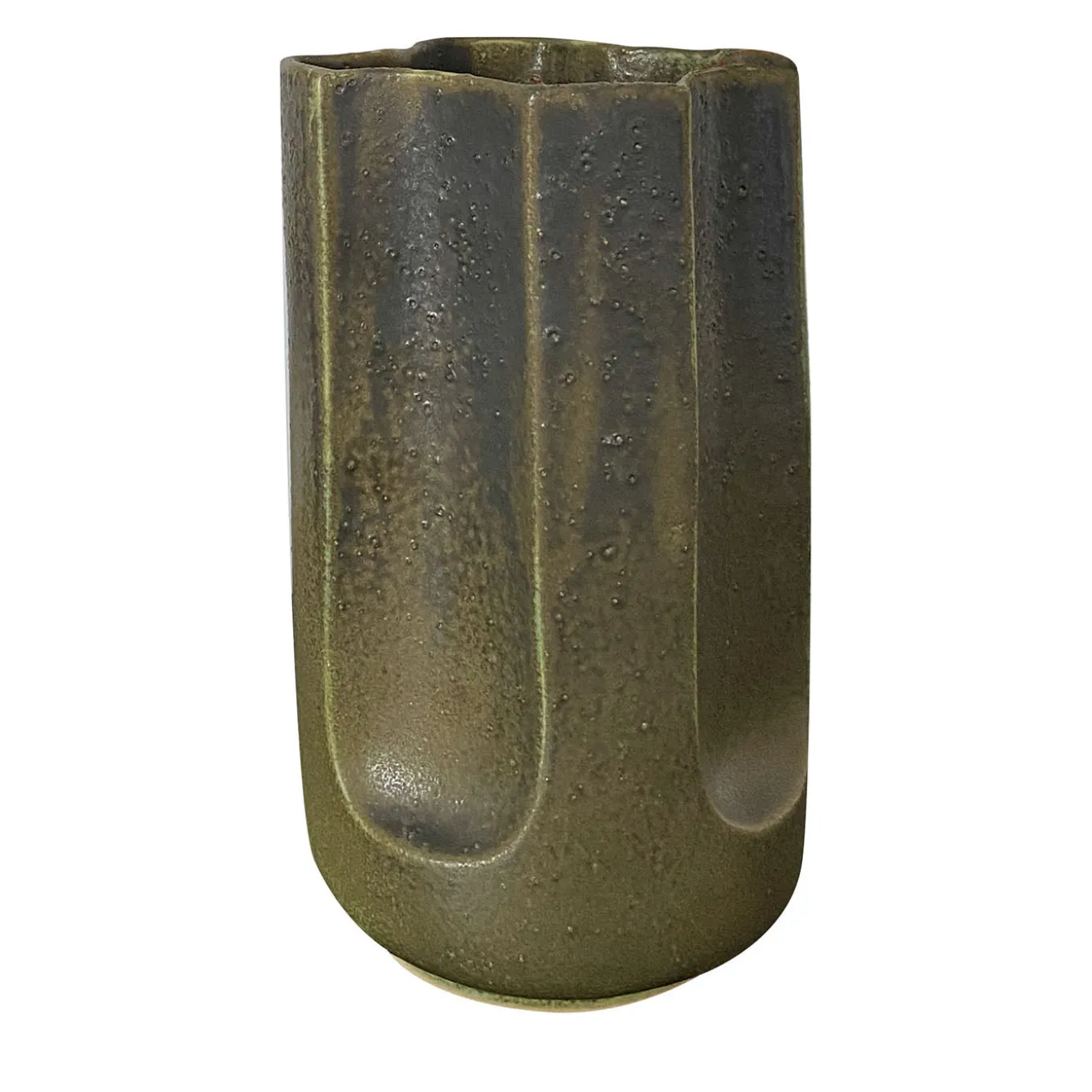 Vaso Giuseppe Musgo in ceramica smaltata grigia