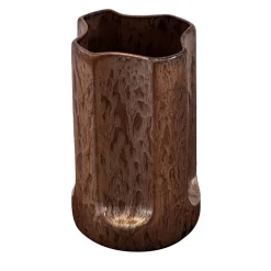 Vaso Giuseppe Rame in ceramica smaltata bronzo lucida