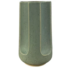 Vaso Giuseppe Turquesa in ceramica smaltata blu opaco