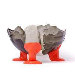 Vaso Grande Big Collina Grigio e Arancione di Gaetano Pesce