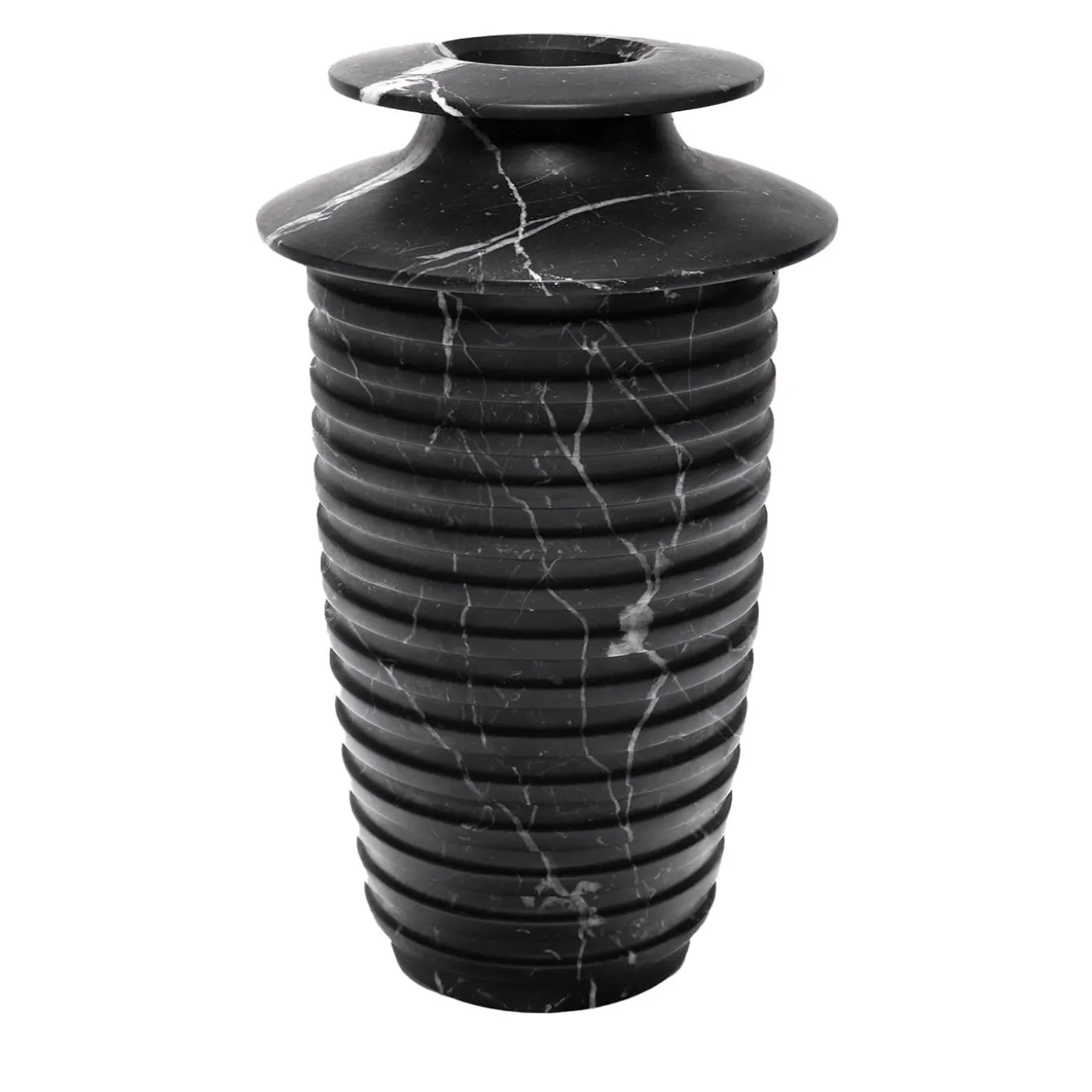 Vaso grande Capua in marquina nera di Ivan Colominas