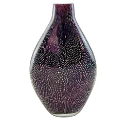 Vaso grande in filigrana bianca e nera Murrine