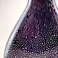 Vaso grande in filigrana bianca e nera Murrine