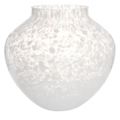 Vaso Grande in Vetro di Murano Bianco Opaline Olla