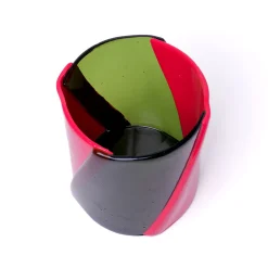 Vaso Grande Twirl Verde e Fucsia di Enzo Mari
