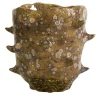 Vaso in ceramica beige maculato Lava 6