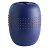 Vaso in ceramica blu con puntini rossi di Arik Levy